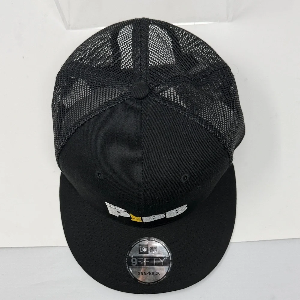 New Era 9fifty Mr. Pibb Black Snapback Hat Mesh Trucker Cap OS